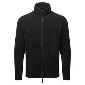Premier Mens Artisan Fleece Jacket / Black/Brown